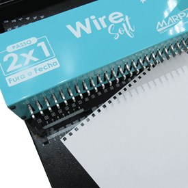Encadernadora de Wire-o 2X1 Azul Soft Conjugada Manual 15fls