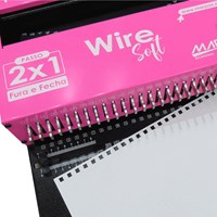 Encadernadora de Wire-o 2X1 Rosa Soft Conjugada Manual 15fls