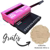 Encadernadora de Wire-o 2X1 Rosa Soft Conjugada Manual 15fls