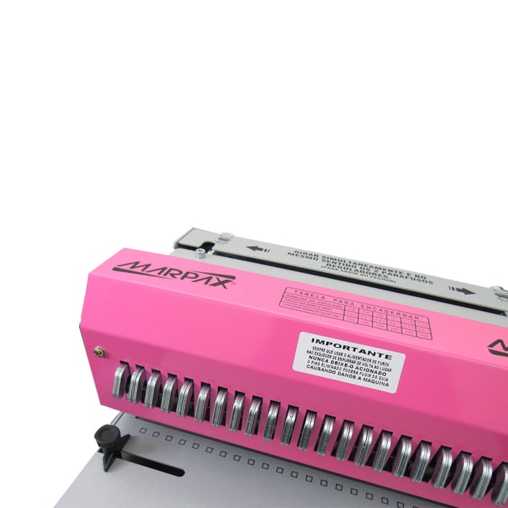 Encadernadora de Wire-o Rosa Conjugada manual passo 2x1 15fls EX