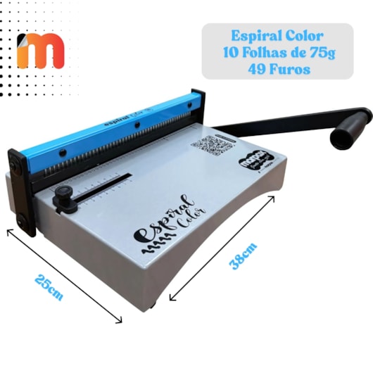 Encadernadora Espiral Color Azul Manual A4 Marpax 10Fls