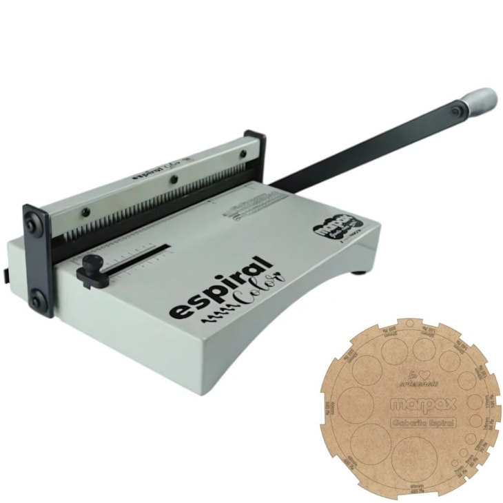 Encadernadora Espiral Color Branco Manual A4 Marpax 10fls