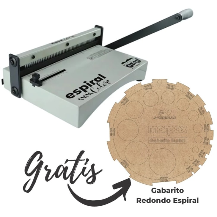 Encadernadora Espiral Color Branco Manual A4 Marpax 10fls