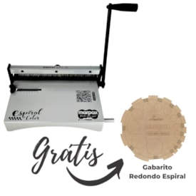 Encadernadora Espiral Color Cinza Manual A4 Marpax 10Fls