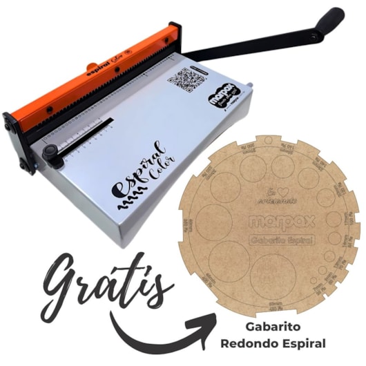 Encadernadora Espiral Color Laranja Manual A4 Marpax 10Fls