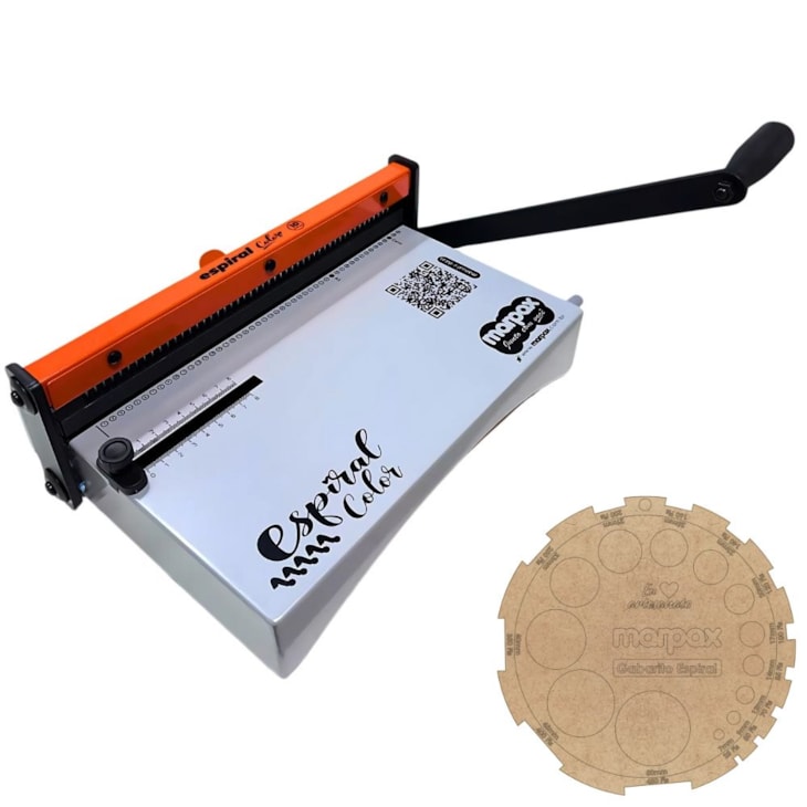 Encadernadora Espiral Color Laranja Manual A4 Marpax 10fls