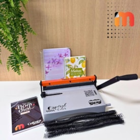 Encadernadora Espiral Color Laranja Manual A4 Marpax 10Fls
