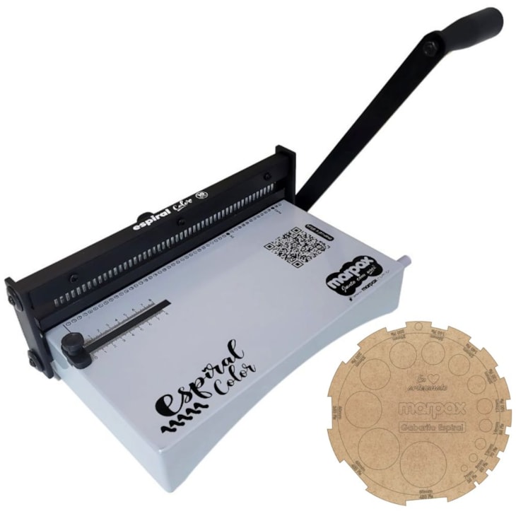 Encadernadora Espiral Color Preta Manual A4 Marpax 10fls