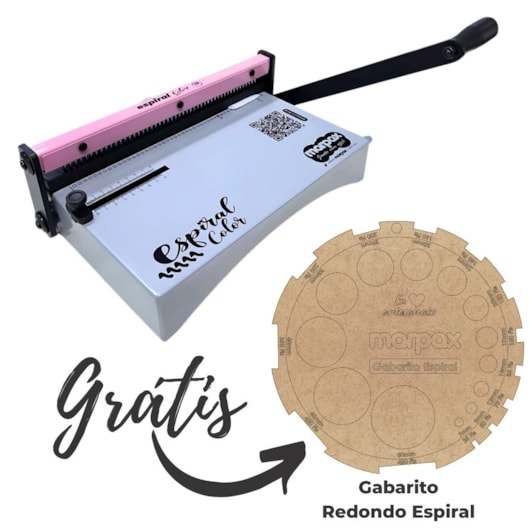 Encadernadora Espiral Color Rosa Manual A4 Marpax 10Fls