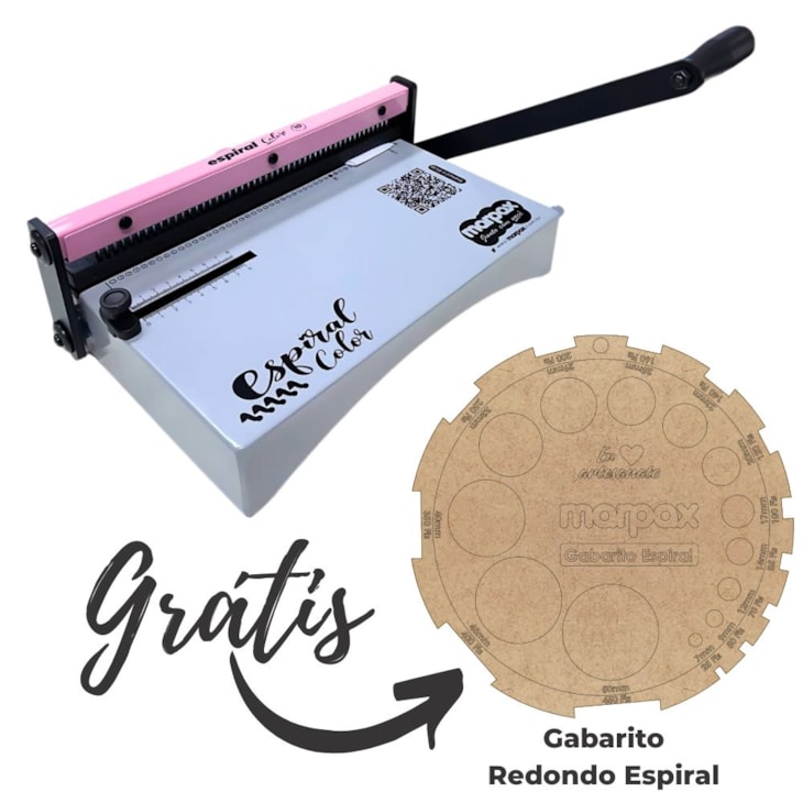 Encadernadora Espiral Color Rosa Manual A4 Marpax 10Fls 