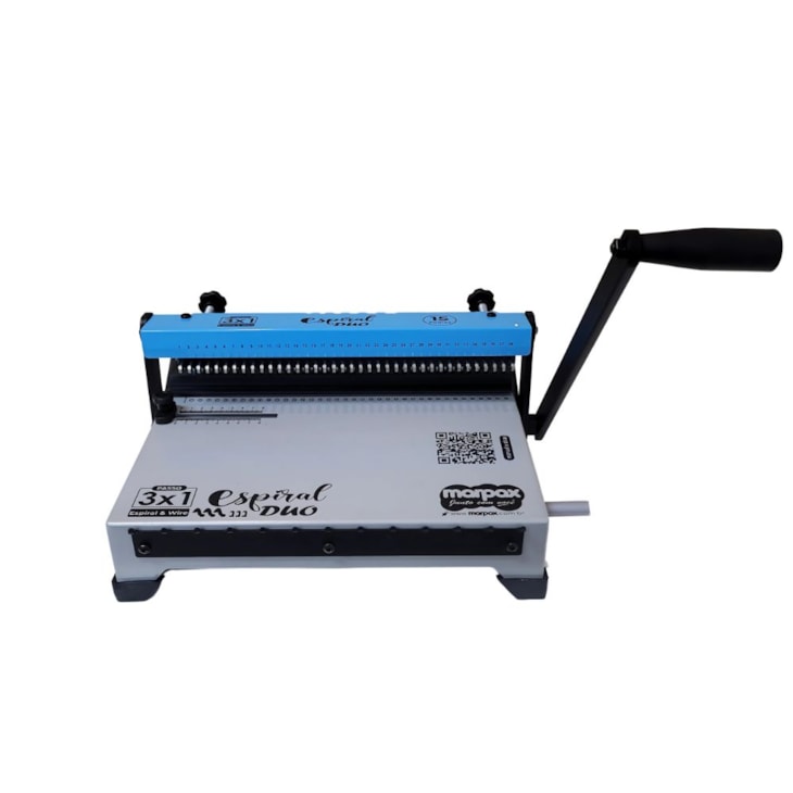 Encadernadora Espiral Duo 3x1 Azul Furo Redondo Marpax 12kg
