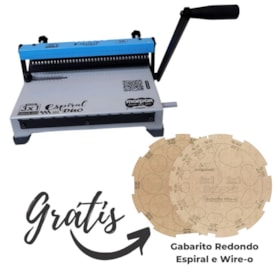 Encadernadora Espiral Duo 3x1 Azul Furo Redondo Marpax 12kg