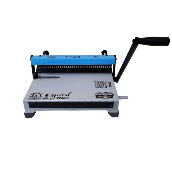 Encadernadora Espiral Duo 3x1 Azul Furo Redondo Marpax 12kg