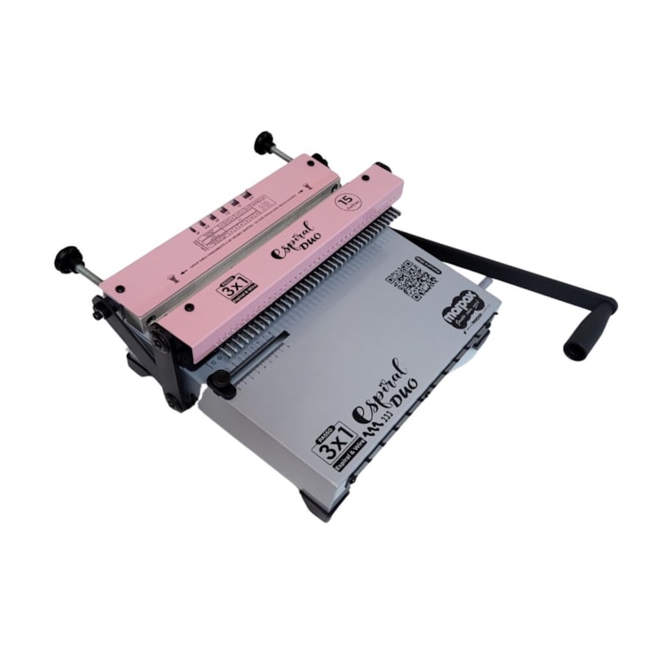 Encadernadora Espiral Duo 3x1 Rosa Furo Redondo Marpax 12kg