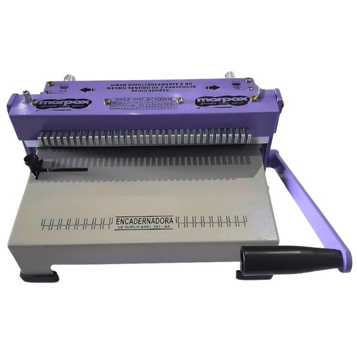 Encadernadora Espiral Flex 3x1 Lilás Manual Standard Marpax