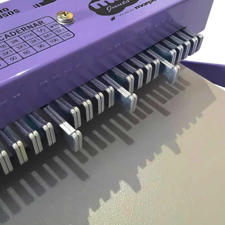 Encadernadora Espiral Flex 3x1 Lilás Manual Standard Marpax