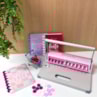 Encadernadora Furo Cogumelo Para Discos Soft Rosa Marpax