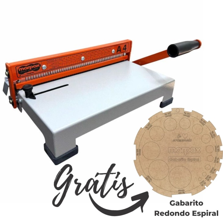 Encadernadora Máquina de Encadernação Espiral A4-x Marpax
