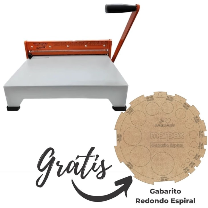 Encadernadora para Espiral Manual A4 Ofício Master 20fls