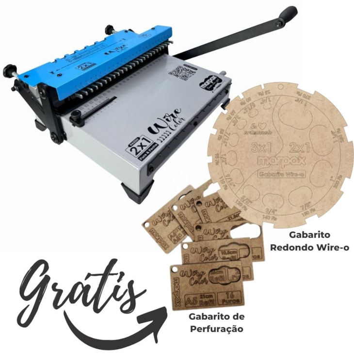 Encadernadora Wire Color Azul Conjugada 2x1 15fls Marpax