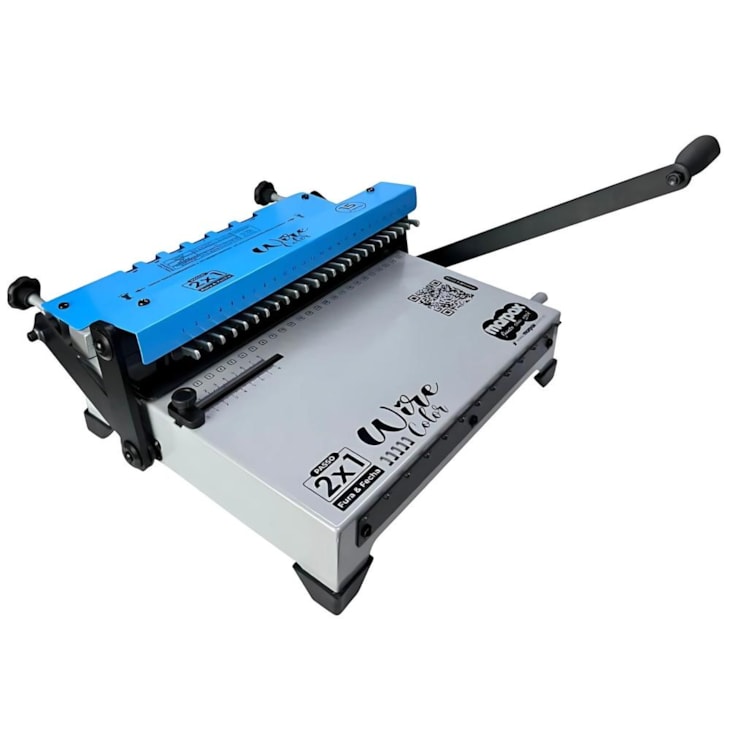 Encadernadora Wire Color Azul Conjugada 2x1 15fls Marpax