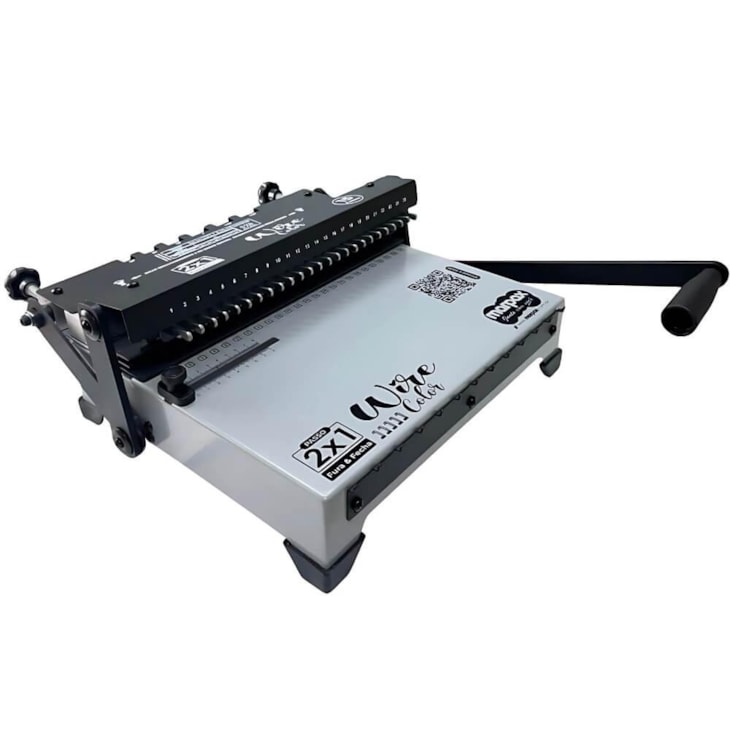 Encadernadora Wire Color Preta Conjugada 2x1 15fls Marpax