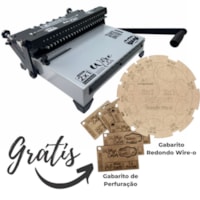 Encadernadora Wire Color Preta Conjugada Passo 2x1 15 Fls Marpax