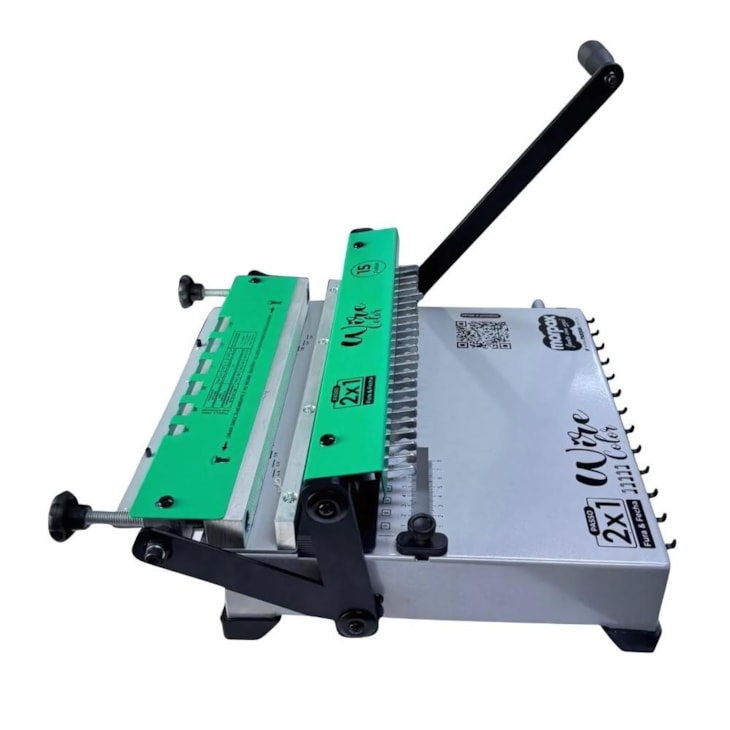 Encadernadora Wire Color Verde Conjugada 2X1 15fls Marpax