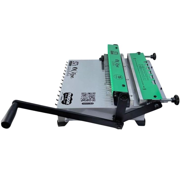 Encadernadora Wire Color Verde Conjugada 2X1 15fls Marpax