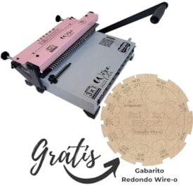 Encadernadora Wire-o Color 3X1 Rosa Furo Quadrado Marpax