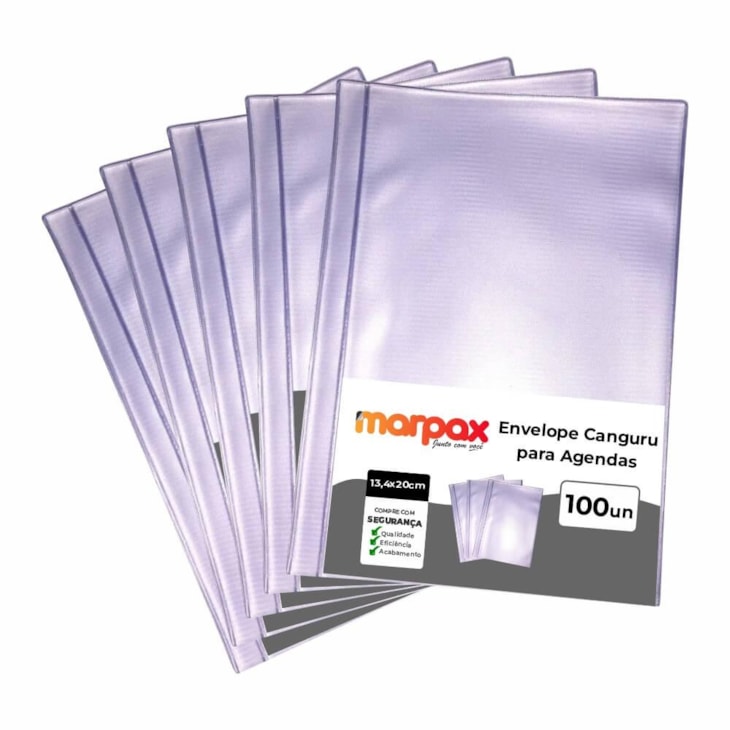 Envelope Canguru Cristal Agenda 13,4cmx20cm Marpax 100un