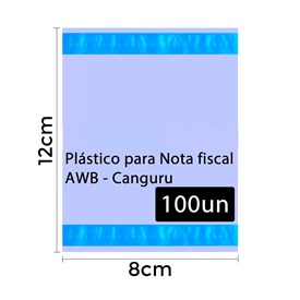 Envelope Canguru Plástico para Nota Fiscal 12x8cm 100un 2F