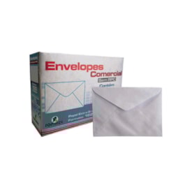 Envelope Carta Liso Branco 75g/m² 114x162mm Plastpark 100un