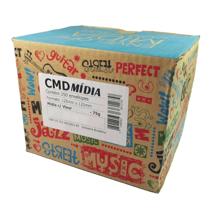 Envelope Cd e Dvd Branco Cmd01 125x125mm Scrity com 250un