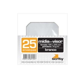 Envelope CD e DVD Branco CMD101 125x125mm Scrity 25un