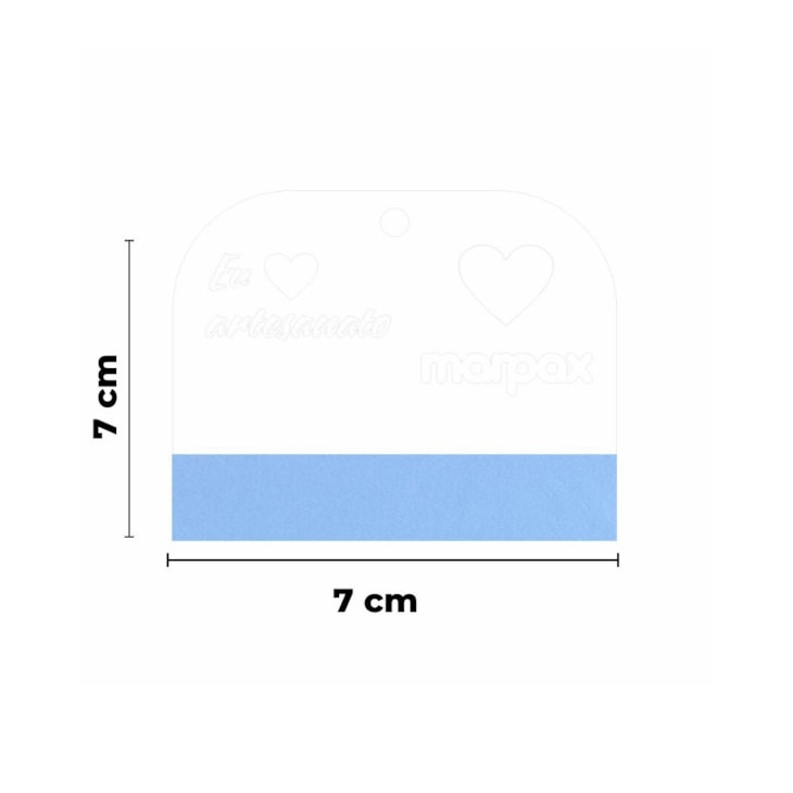 Espátula para Artesanato 07cm com Feltro Azul Marpax 01un