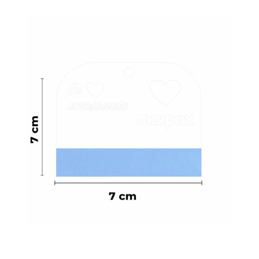 Espátula Para Artesanato 07cm Com Feltro Azul Marpax