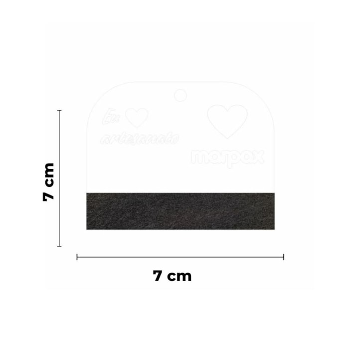 Espátula para Artesanato 07cm com Feltro Preto Marpax 01un