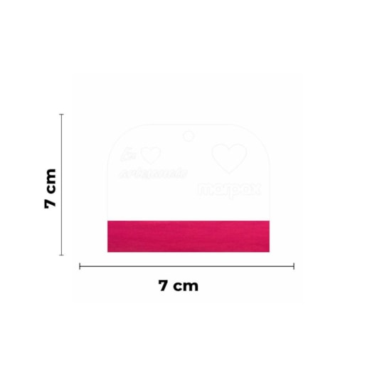 Espátula Para Artesanato 07cm Com Feltro Rosa Marpax