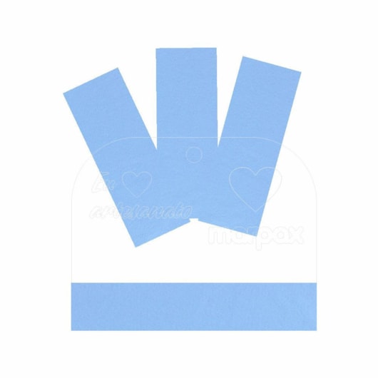 Espátula Para Artesanato 10cm Com Feltro Azul Marpax