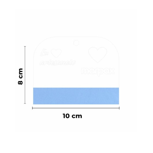 Espátula Para Artesanato 10cm Com Feltro Azul Marpax