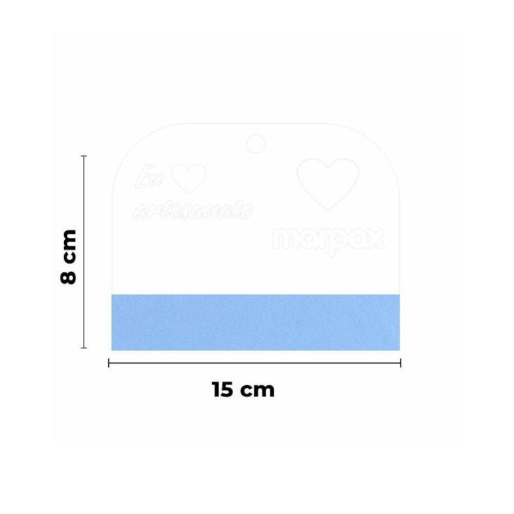Espátula Para Artesanato 15cm Com Feltro Azul Marpax