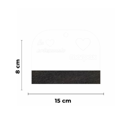 Espátula Para Artesanato 15cm Com Feltro Preto Marpax