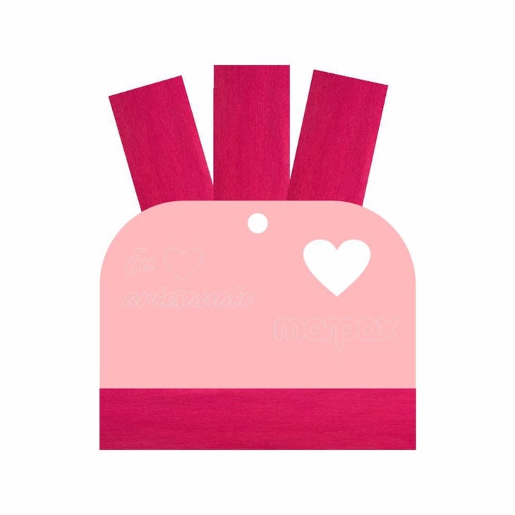Espátula para Artesanato Rosa com Feltro Rosa Marpax 01un