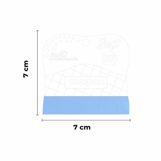 Espátula Para Artesanato Soft 07cm Com Feltro Azul Marpax
