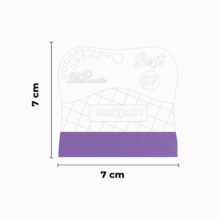 Espátula para Artesanato Soft 07cm com Feltro Lilás Marpax