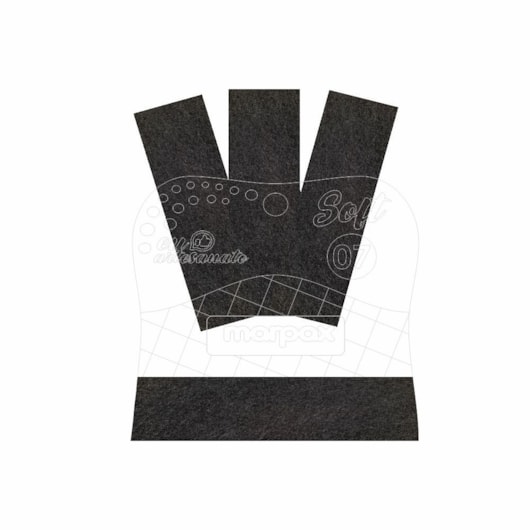 Espátula Para Artesanato Soft 07cm Com Feltro  Preto Marpax