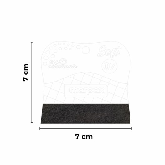Espátula Para Artesanato Soft 07cm Com Feltro  Preto Marpax