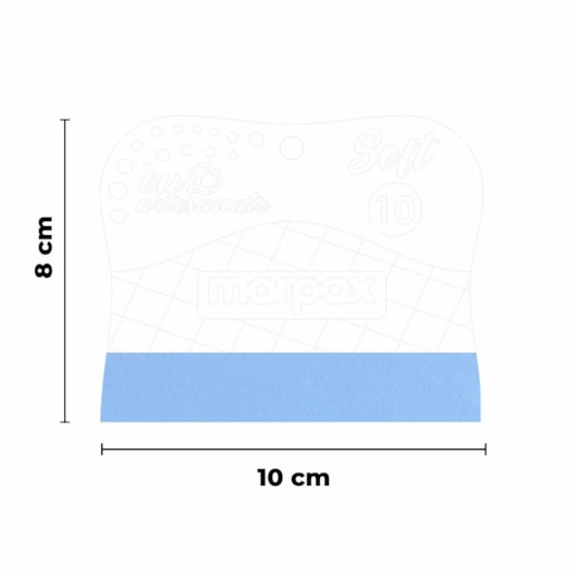 Espátula Para Artesanato Soft 10cm Com Feltro Azul  Marpax