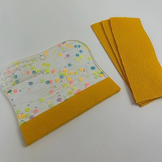Espátula Para Artesanato Soft 10cm Com Feltro Glitter Flor Marpax